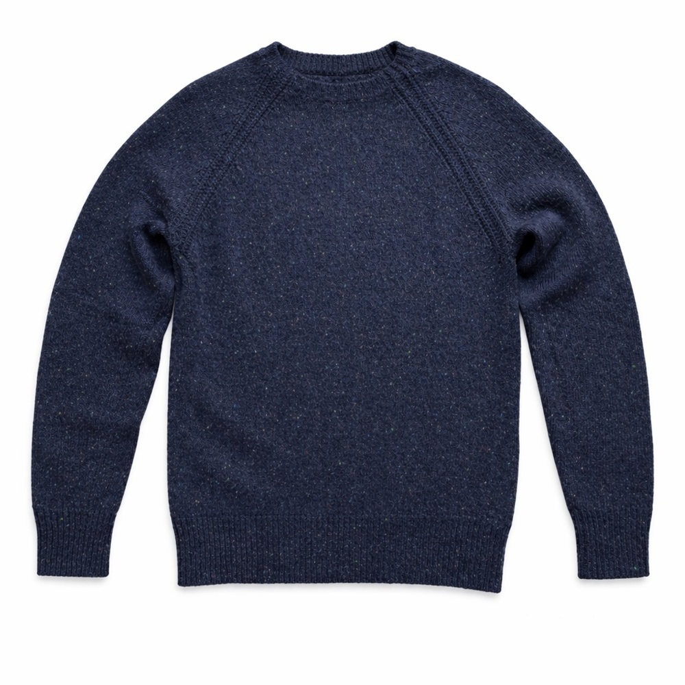 J.Crew Blue Knit Sweater Size Small Speckled Crewneck Classic Fit - Picture 2 of 7
